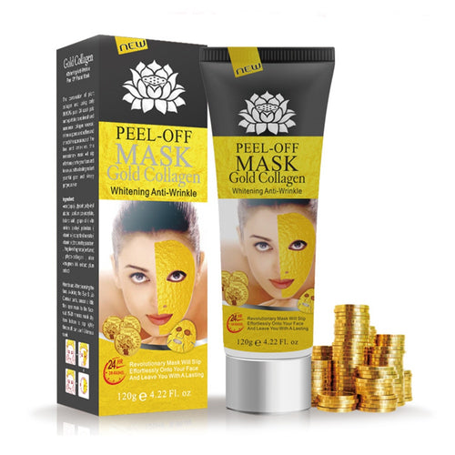 120g/60g 24K Yellow Gold Collagen Facial Peeling Mask Anti Wrinkle Blackhead Remover Mask Acne Treatment for Skin Care TSLM1