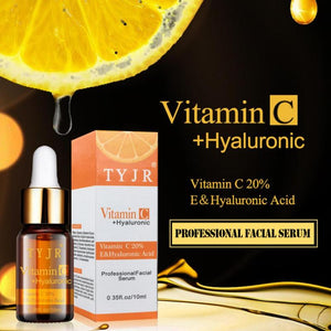100% Pure Vitamin C Serum Liquid Freckle Removal Acne Scars Hyaluronic Acid Anti-aging Anti-wrinkle Vc Face Serum Fade Dark Spot