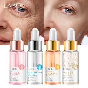 LAIKOU Sakura Face Serum Japan Skin Care Shrink Pores Remove Acne Liquid Moisturizing Face Essence Brighten Skin Serum